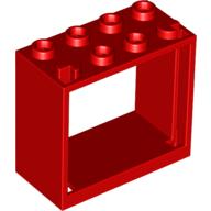 LEGO® los onderdeel Raamkozijn in kleur Rood 60598