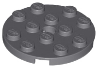 Plaatje in Gallery viewer laden, LEGO® onderdeel Plaat Rond Donker Blauwachtig Grijs 60474