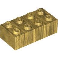 Plaatje in Gallery viewer laden, LEGO® los onderdeel Steen in kleur Chroom Goud 3001