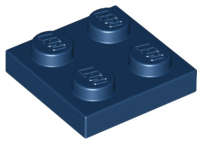 Plaatje in Gallery viewer laden, LEGO® los onderdeel Plaat Algemeen in kleur Donkerblauw 3022