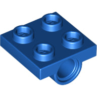 LEGO® los onderdeel Plaat Aangepast in kleur Blauw 2444