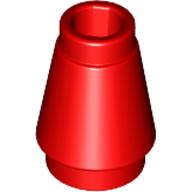 Plaatje in Gallery viewer laden, LEGO® los onderdeel Kegel in kleur Rood 4589b