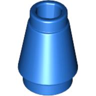 LEGO® los onderdeel Kegel in kleur Blauw 4589b