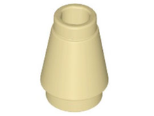 Plaatje in Gallery viewer laden, LEGO® los onderdeel Kegel in kleur Geelbruin 4589b