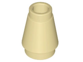 LEGO® los onderdeel Kegel in kleur Geelbruin 4589b