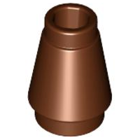 LEGO® los onderdeel Kegel in kleur Roodachtig Bruin 4589b