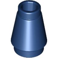 Plaatje in Gallery viewer laden, LEGO® los onderdeel Kegel in kleur Donkerblauw 4589b