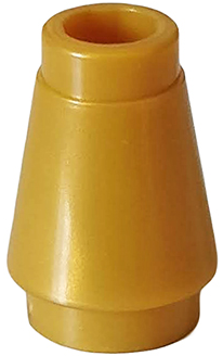 LEGO® los onderdeel Kegel in kleur Parel Goud 4589b