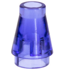 LEGO® los onderdeel Kegel in kleur Doorzichtig Paars 4589