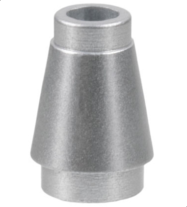 LEGO® los onderdeel Kegel in kleur Metallisch Zilver 4589b