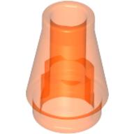 LEGO® los onderdeel Kegel Doorzichtig Neon Oranje 4589