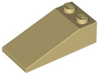Plaatje in Gallery viewer laden, LEGO® los onderdeel Dakpan Algemeen in kleur Geelbruin 30363