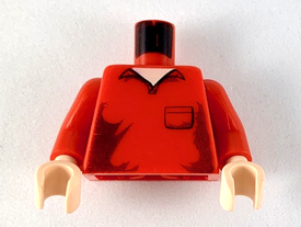 LEGO® los onderdeel Lijf met Motief Rood 973pb0481c01