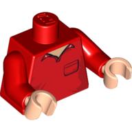 LEGO® los onderdeel Lijf met Motief Rood 973pb0481c01