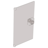 LEGO® los onderdeel Deur in kleur Doorzichtig Zwart 60616