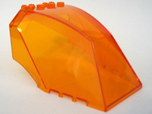 Plaatje in Gallery viewer laden, LEGO® los onderdeel Voorruit Doorzichtig Oranje 62694