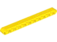Plaatje in Gallery viewer laden, LEGO® los onderdeel Technische Hefbalk in kleur Geel 32525