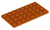 Plaatje in Gallery viewer laden, LEGO® los onderdeel Plaat Algemeen Donker Oranje 3035