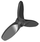 LEGO® los onderdeel Propellor in kleur Zwart 4617