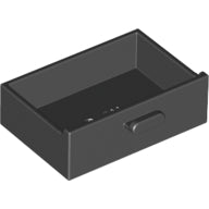Plaatje in Gallery viewer laden, LEGO® los onderdeel Container in kleur Zwart 4536