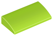 LEGO® los onderdeel Dakpan Gebogen in kleur Limoen 61068
