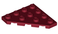 LEGO® los onderdeel Wig Plaat in kleur Donkerrood 30503