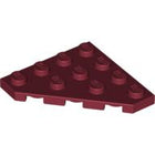 LEGO® los onderdeel Wig Plaat in kleur Donkerrood 30503