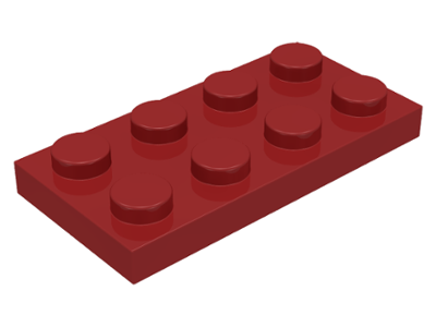 LEGO® los onderdeel Plaat Algemeen in kleur Donkerrood 3020