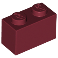 LEGO® los onderdeel Steen in kleur Donkerrood 3004