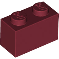 Plaatje in Gallery viewer laden, LEGO® los onderdeel Steen in kleur Donkerrood 3004