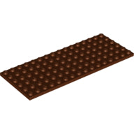 Plaatje in Gallery viewer laden, LEGO® los onderdeel Plaat Algemeen Roodachtig Bruin 3027