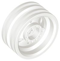LEGO® los onderdeel Wiel in kleur Wit 56904