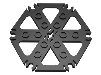 LEGO® los onderdeel Technische Plaat in kleur Zwart 64566