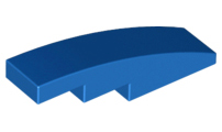 Plaatje in Gallery viewer laden, LEGO® los onderdeel Dakpan Gebogen in kleur Blauw 61678