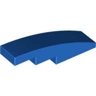 Plaatje in Gallery viewer laden, LEGO® los onderdeel Dakpan Gebogen in kleur Blauw 61678