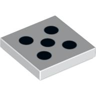 LEGO® los onderdeel Tegel met Motief in kleur Wit 3068pb0292