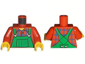LEGO® los onderdeel Lijf met Motief Rood 973pb0547c01