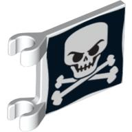 LEGO® los onderdeel Vlag met Motief in kleur Wit 2335pb030