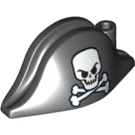 LEGO® los onderdeel Hoofddeksels in kleur Zwart 2528pb03