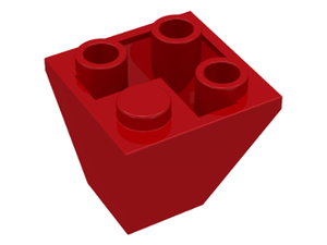 LEGO® los onderdeel Dakpan Omgekeerd in kleur Rood 3676