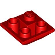 LEGO® los onderdeel Dakpan Omgekeerd in kleur Rood 3676