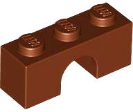 Plaatje in Gallery viewer laden, LEGO® los onderdeel Steen Boog Roodachtig Bruin 4490