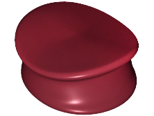 LEGO® los onderdeel Hoofddeksels in kleur Donkerrood 3624