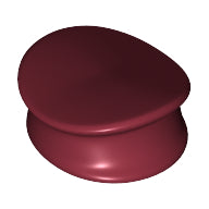 LEGO® los onderdeel Hoofddeksels in kleur Donkerrood 3624
