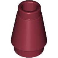 Plaatje in Gallery viewer laden, LEGO® los onderdeel Kegel in kleur Donkerrood 4589b