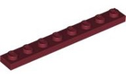 LEGO® los onderdeel Plaat Algemeen in kleur Donkerrood 3460