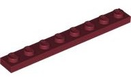 LEGO® los onderdeel Plaat Algemeen in kleur Donkerrood 3460