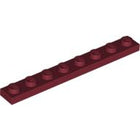 LEGO® los onderdeel Plaat Algemeen in kleur Donkerrood 3460