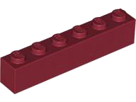 Plaatje in Gallery viewer laden, LEGO® los onderdeel Steen in kleur Donkerrood 3009