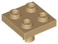 LEGO® los onderdeel Plaat Aangepast Donker Geelbruin 2476